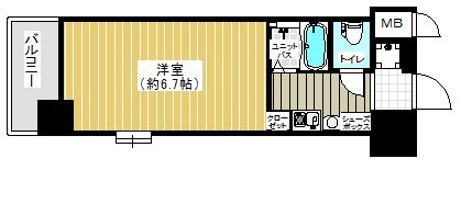 エステムコート神戸ハーバーランド前Ⅱ 4階 間取り図
